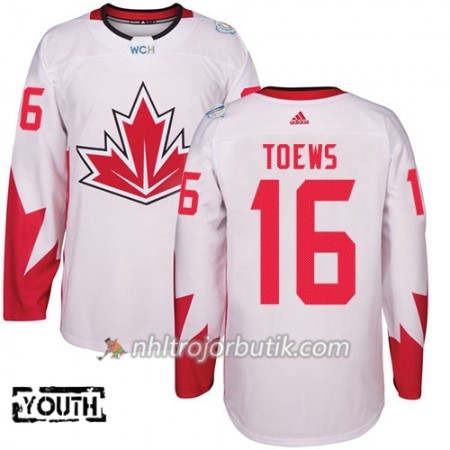 Kanada Tröja Jonathan Toews 16 World Cup 2016 Barn Vit